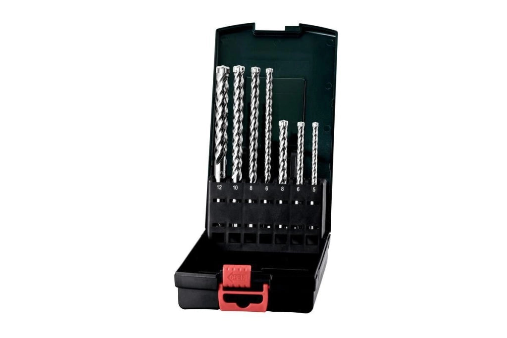 Metabo 626245000 Serie di punte SDS-Plus Pro 4 Premium 7 pezzi custodia in plastica resistente colore Nero