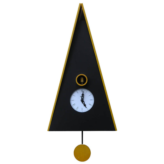 Orologio a Cucù da Parete 26X46X15Cm Pirondini Italia Norimberga Nero e Giallo