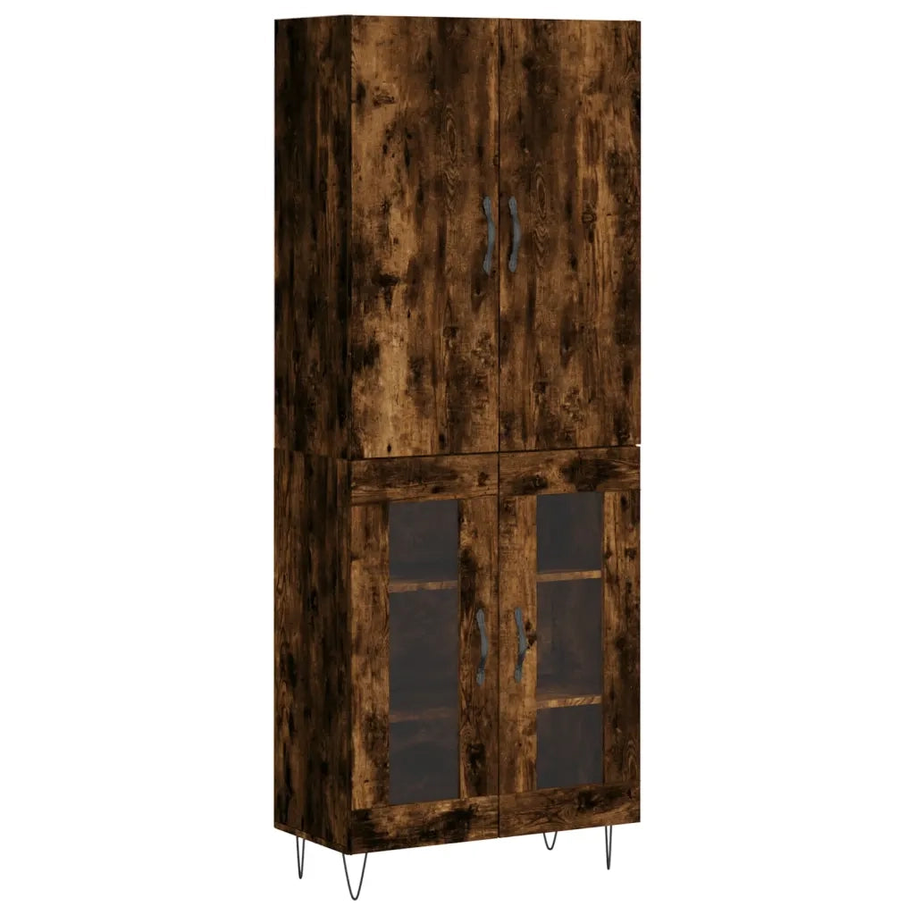 vidaXL Credenza Rovere Fumo  69,5x34x180 cm in Legno Multistrato