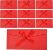 Enveloppe in Kraftpapier Helder Rosso - 10 Unità - Dimensioni 22 x 11 cm - Stile Vintage - Progettate per la Durata - Enveloppe da Regalo
