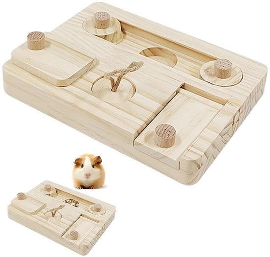 Accessori per cavia 6 in 1 - Giocattolo interattivo - Sicuro e duraturo - Realizzato con legno ecologico - Ideale per piccoli animali - Giocattolo per cavia