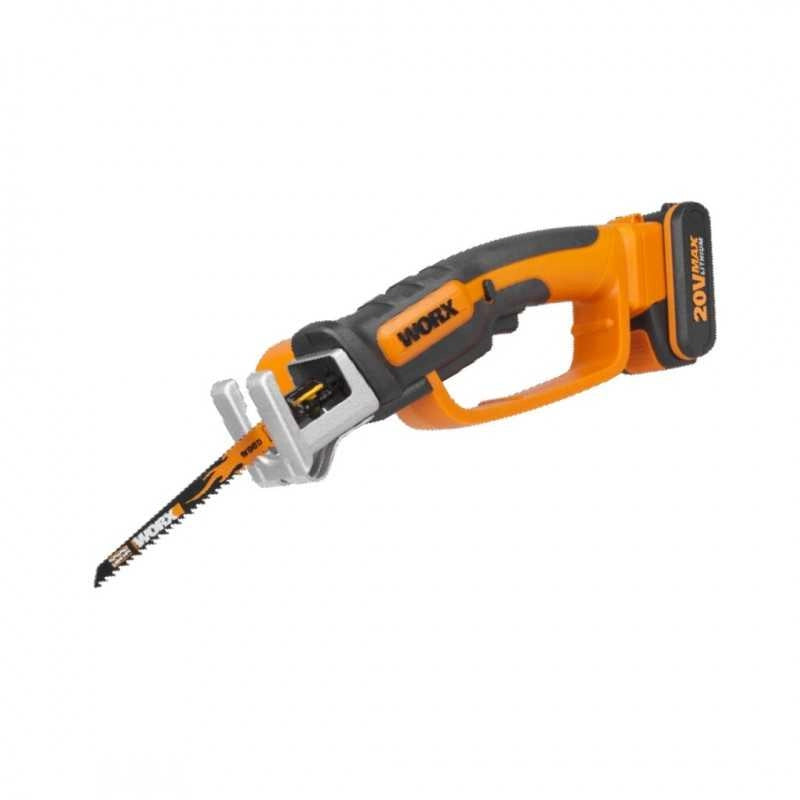 Seghetto Alternativo a Batteria WG894E 20V con 3 Lame e Batteria 2Ah per Legno e Metallo - Worx