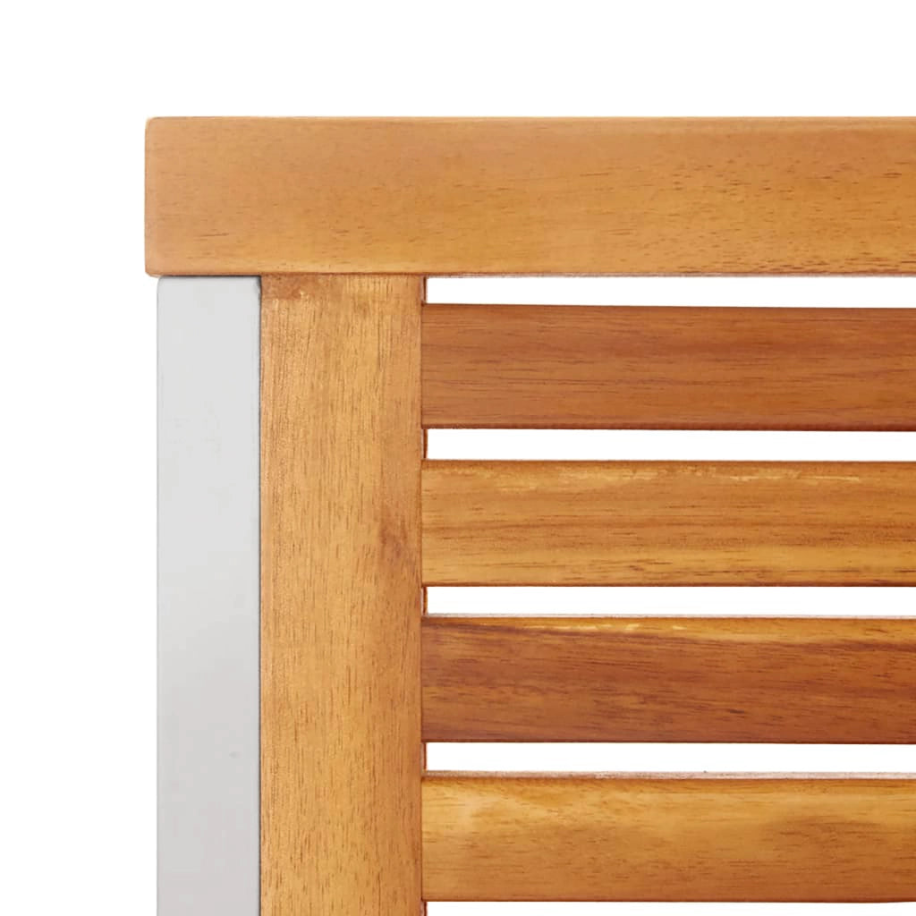 Set da Pranzo da Giardino 5 Pezzi  in Legno Solido di Acacia