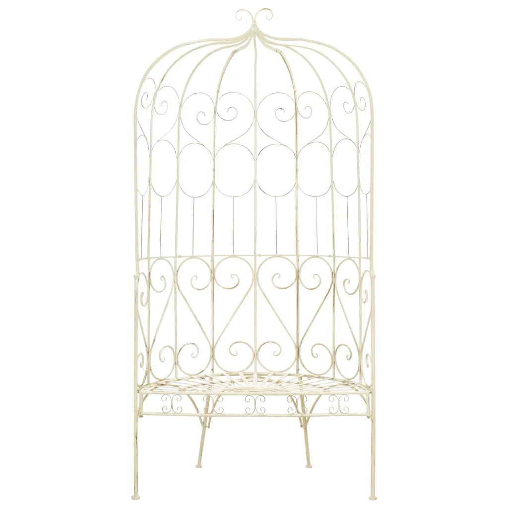 Panca da giardino mobili da esterno terrazza 95 x 54 x 200 cm latta antica 02_0011335