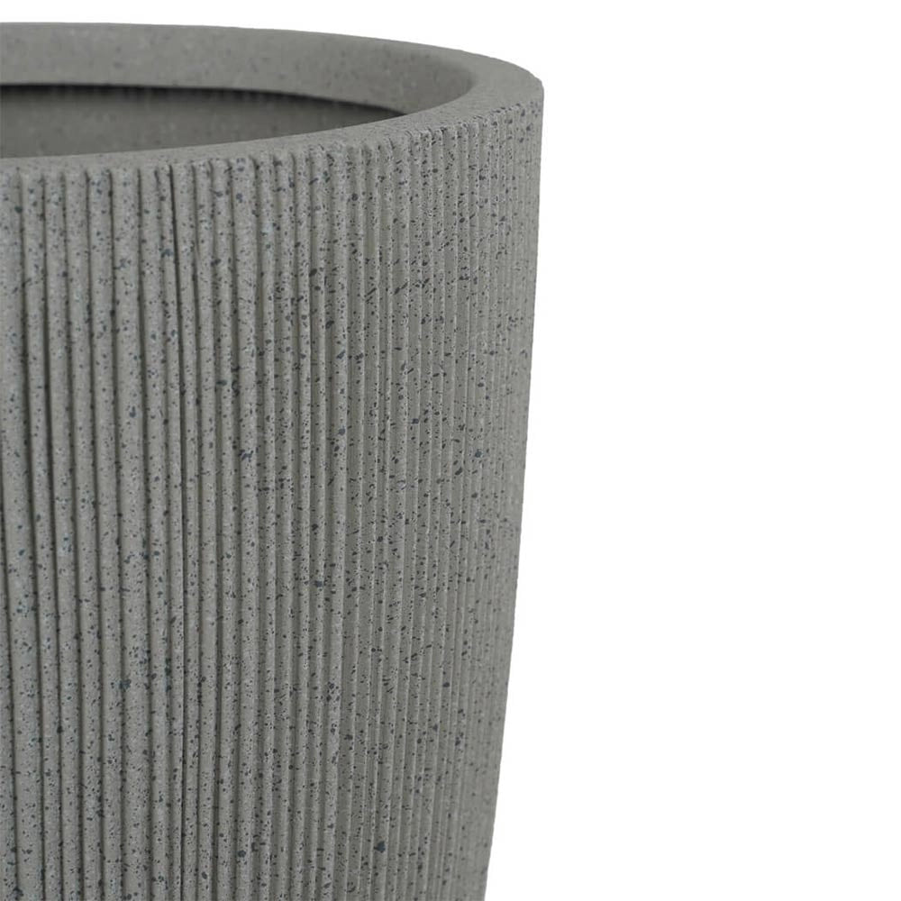 Vaso in plastica HDPE poliresina alta densità per piante Conico Grigio h 48,5
