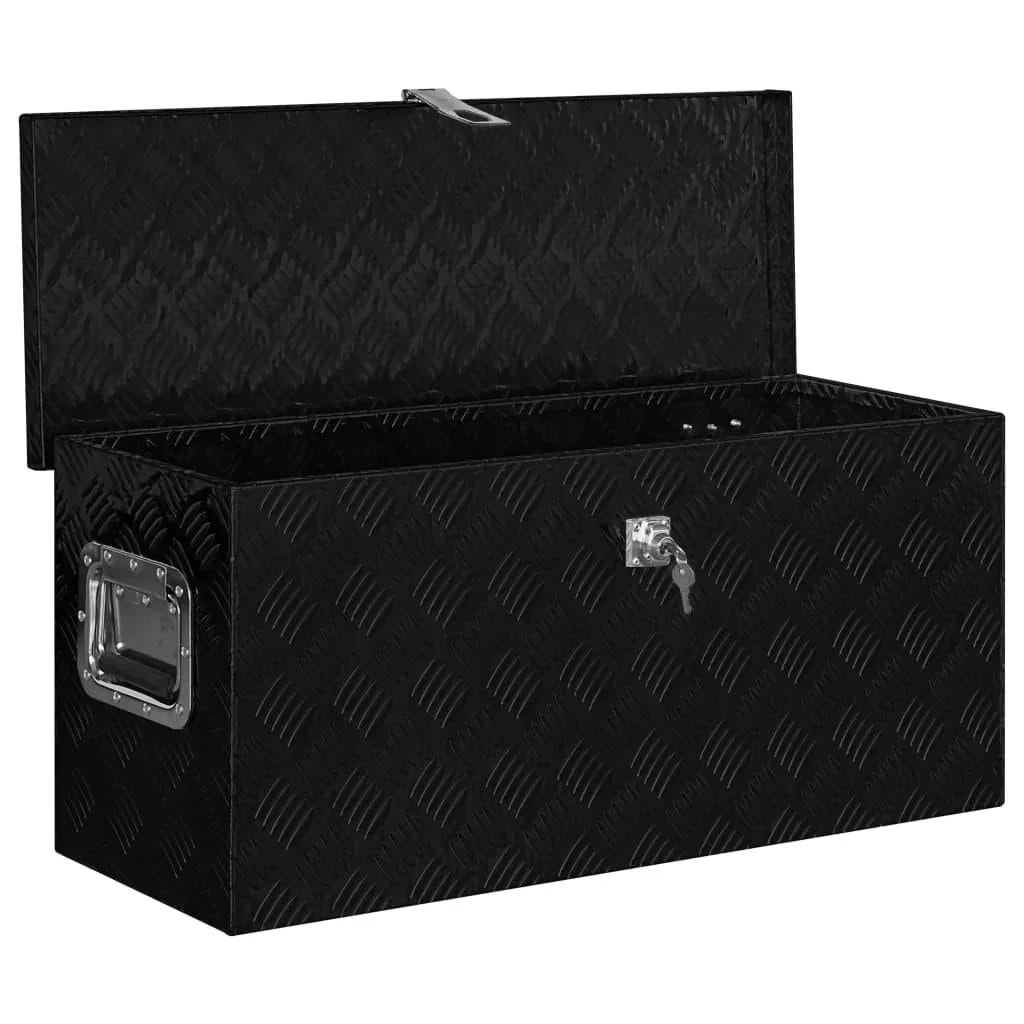 Scatola in alluminio nero 80 x 30 x 35 cm 02_0003210