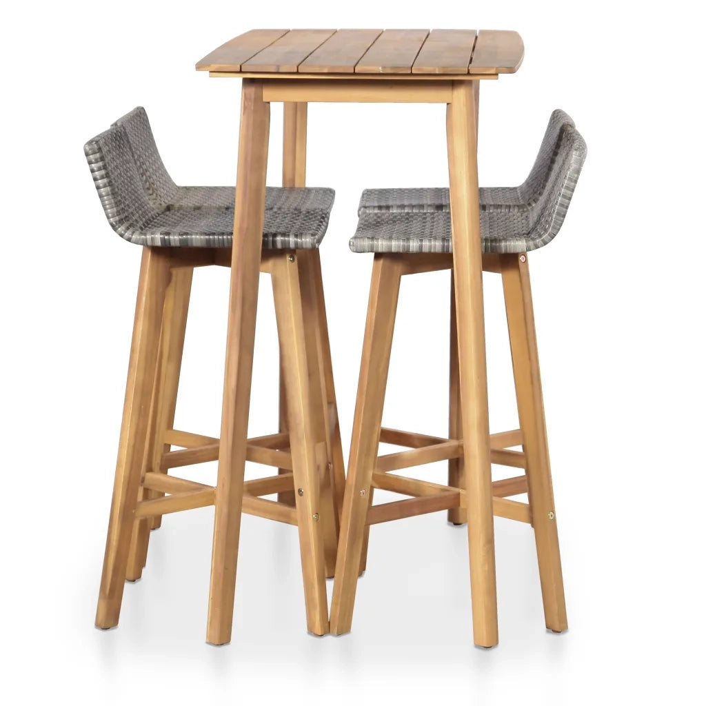 Set da Pranzo da Giardino 5 pz in Legno Massello di Acacia cod mxl 35217