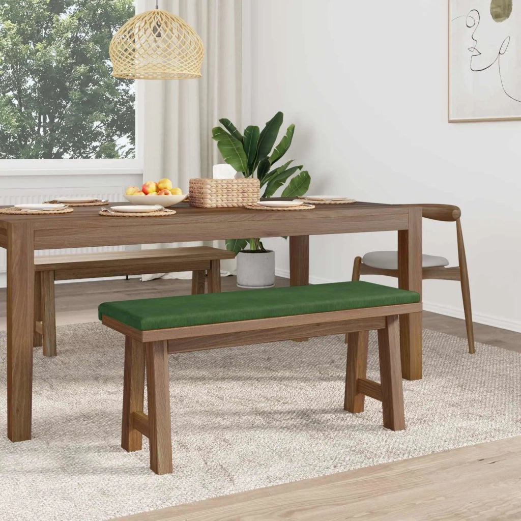 Cuscino per panchina corduroy Verde Scuro Profondità 35 cm 42043371