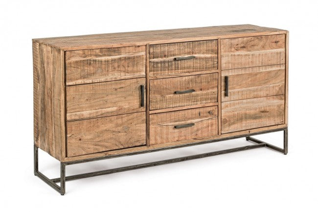 Credenza 2 Ante 3 Cassetti 145x40x77h cm Elmer S