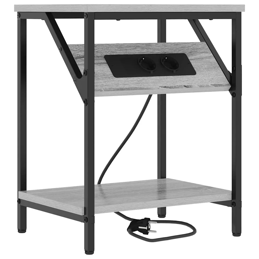 vidaXL Armadio da Notte Grigio sonoma 38 x 30 x 48 cm