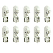 10 Lampade Alogene T10 W5W 12V 5W Tutto Vetro W2,1x9,5d per Auto Interni Targa