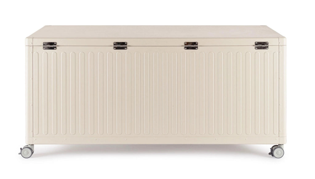 Baule Contenitore da Esterno 164,8x72x70h cm Apertura Facile e Ruote in Alluminio Ocean M Seta
