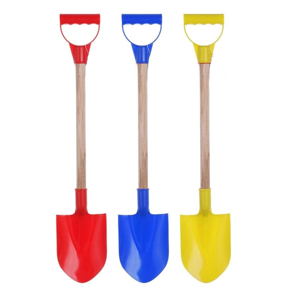 Trade Shop - Pala Da Spiaggia Mare Giardino Gioco Vanga Colorata Con Manico In Legno Da 60 Cm 618562 -