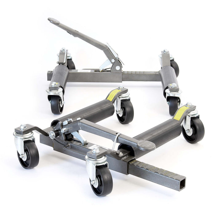 Martinetti per manovra auto con ruote Set da 2 Max 566 kg l’uno Per pneumatici larghi 30cm