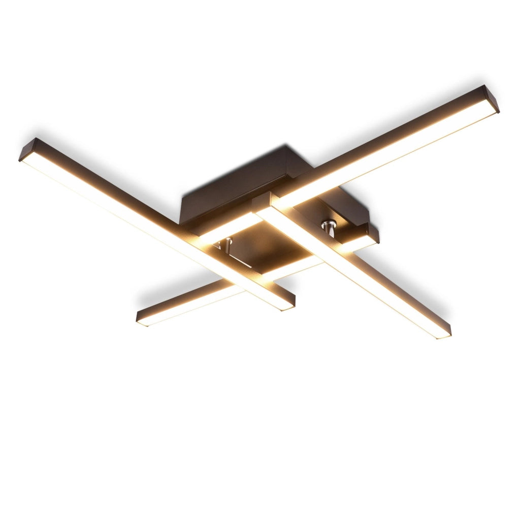 ZMH Lampada da soffitto LED soggiorno nero 24W moderna 3000k Lampada da soffitto cucina sala da pranzo
