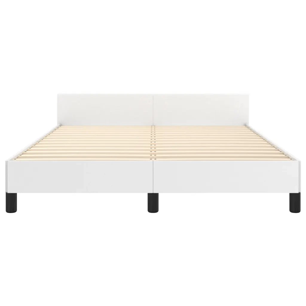 Giroletto con Testiera Bianco 140x200 cm in Similpelle