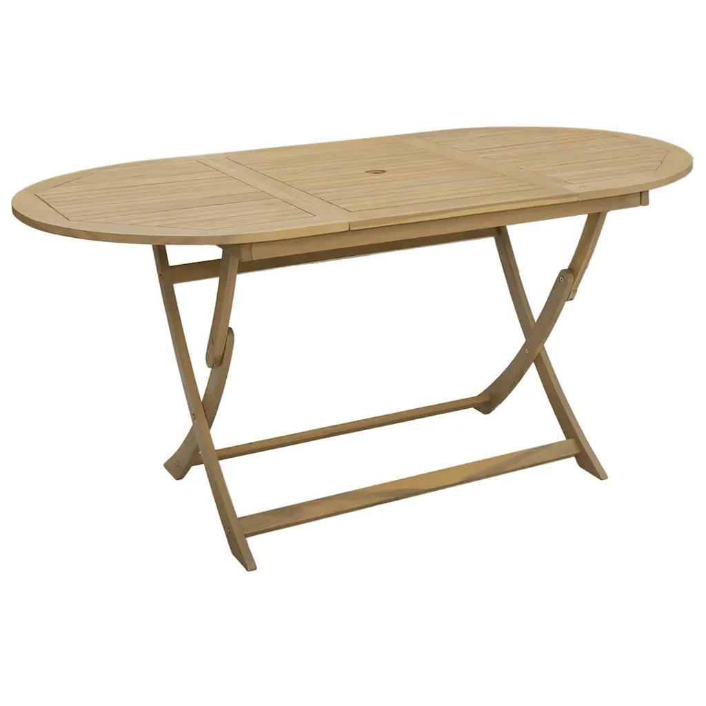 Set da Pranzo da Giardino 9 pz Legno Massello di Acacia