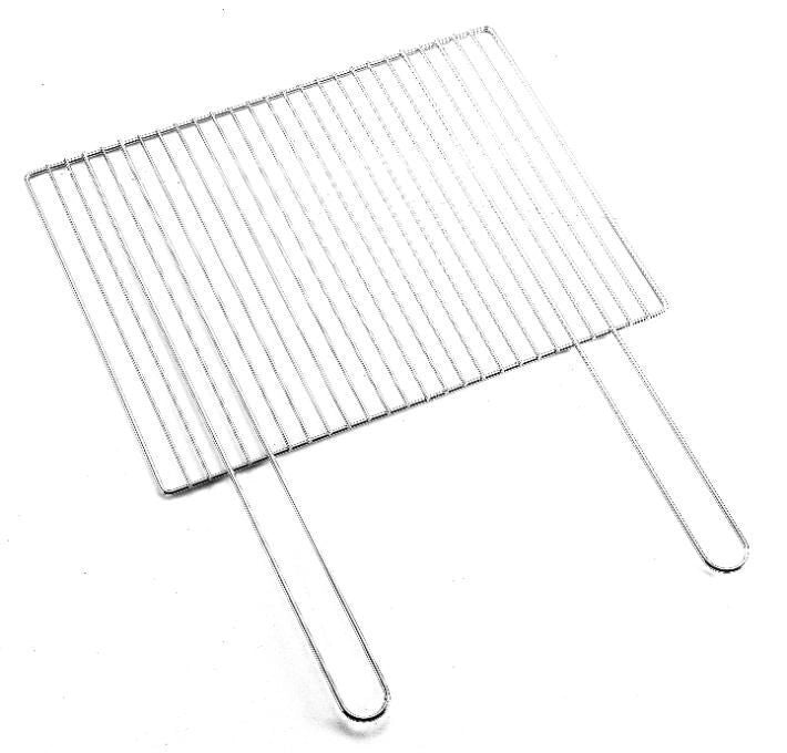 Sandrigarden 7913630 Graticola Acciaio con Manici Fissi Tondino Cromato Idonea Alimenti 52x40 cm