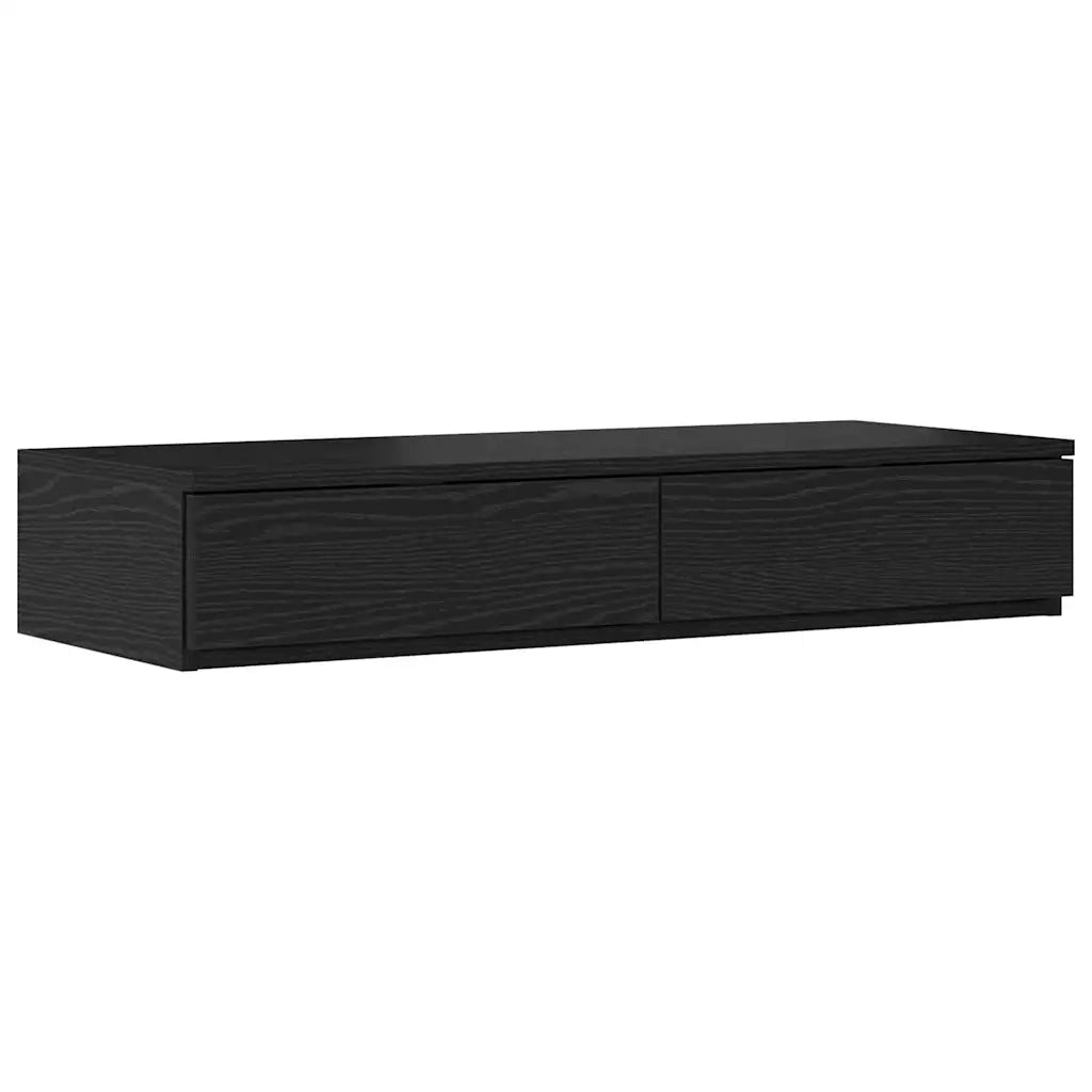 Struttura letto con contenitore con cassetto Rovere Nero 80 cm 3335598