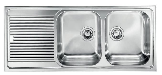 CM Zenith 116x50 2V Lavello ad incasso Rettangolare Acciaio inossidabile