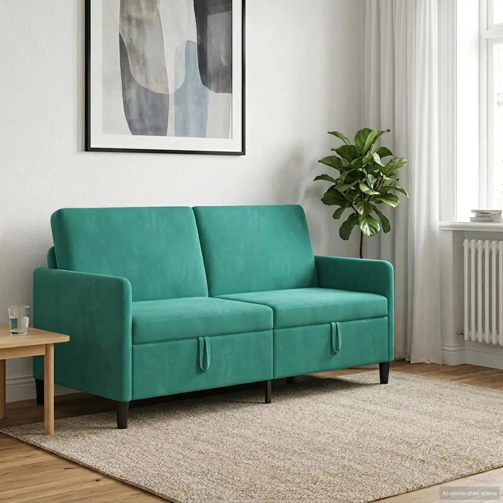Divano con Storage Turchese 172 x 78 x 87 cm Poliestere 42036971