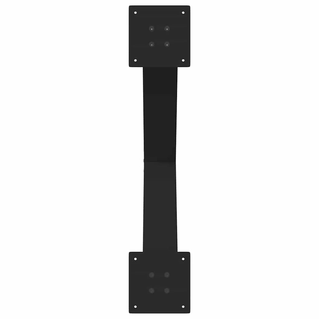 Set di 3 gambe per tavolo regolabili a forma di X 70 x 73 cm design moderno acciaio nero sala da pranzo 02_0057260