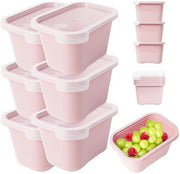 Set di contenitori per alimenti con coperchio – 6 pezzi da 1000 ml, BPA-free, ermetici e stivibili. Resistenti a microonde e lavastoviglie. Contenitori per alimenti con coperchio pastello.
