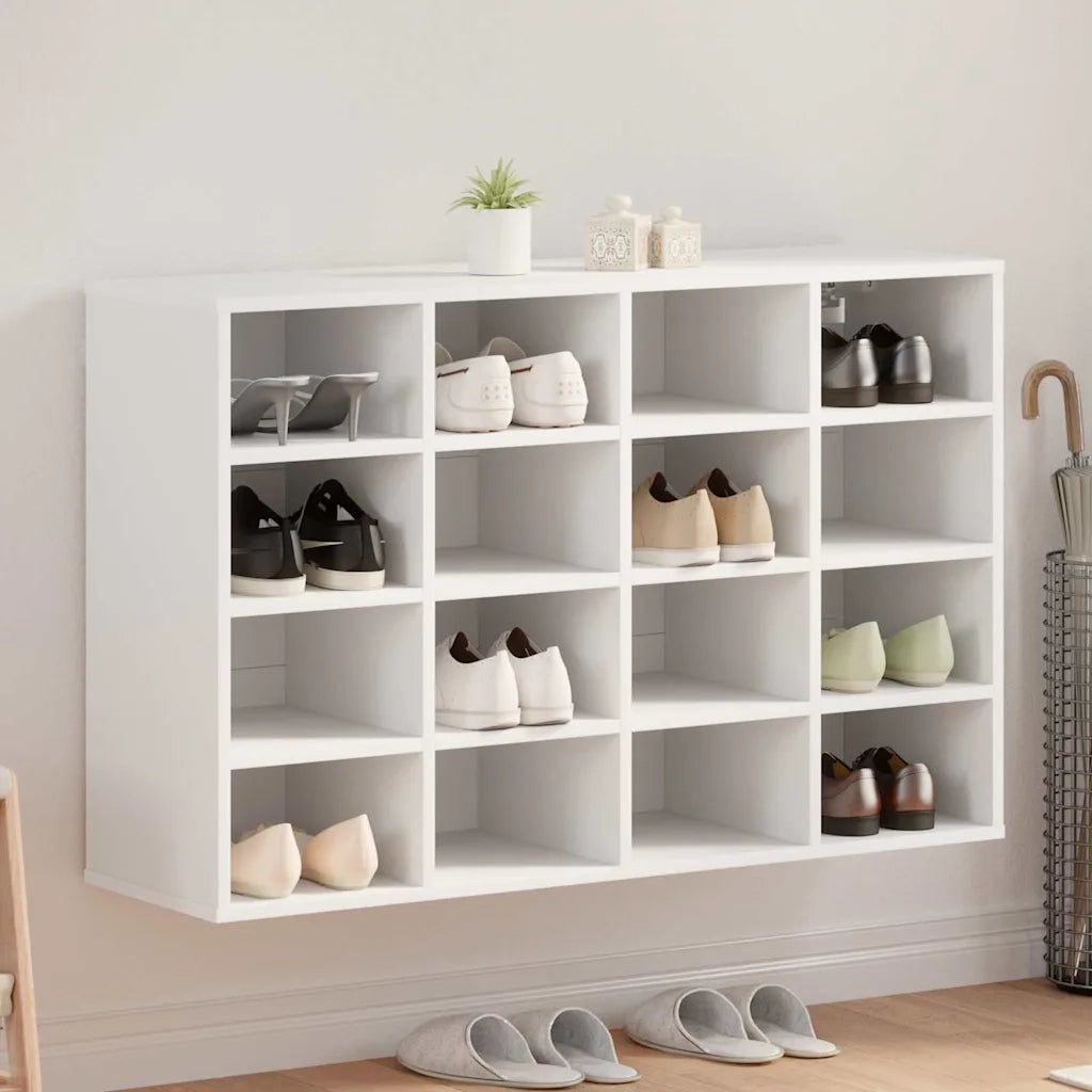 vidaXL Scarpiera Bianco 103 x 30 x 67 cm Legno multistrato