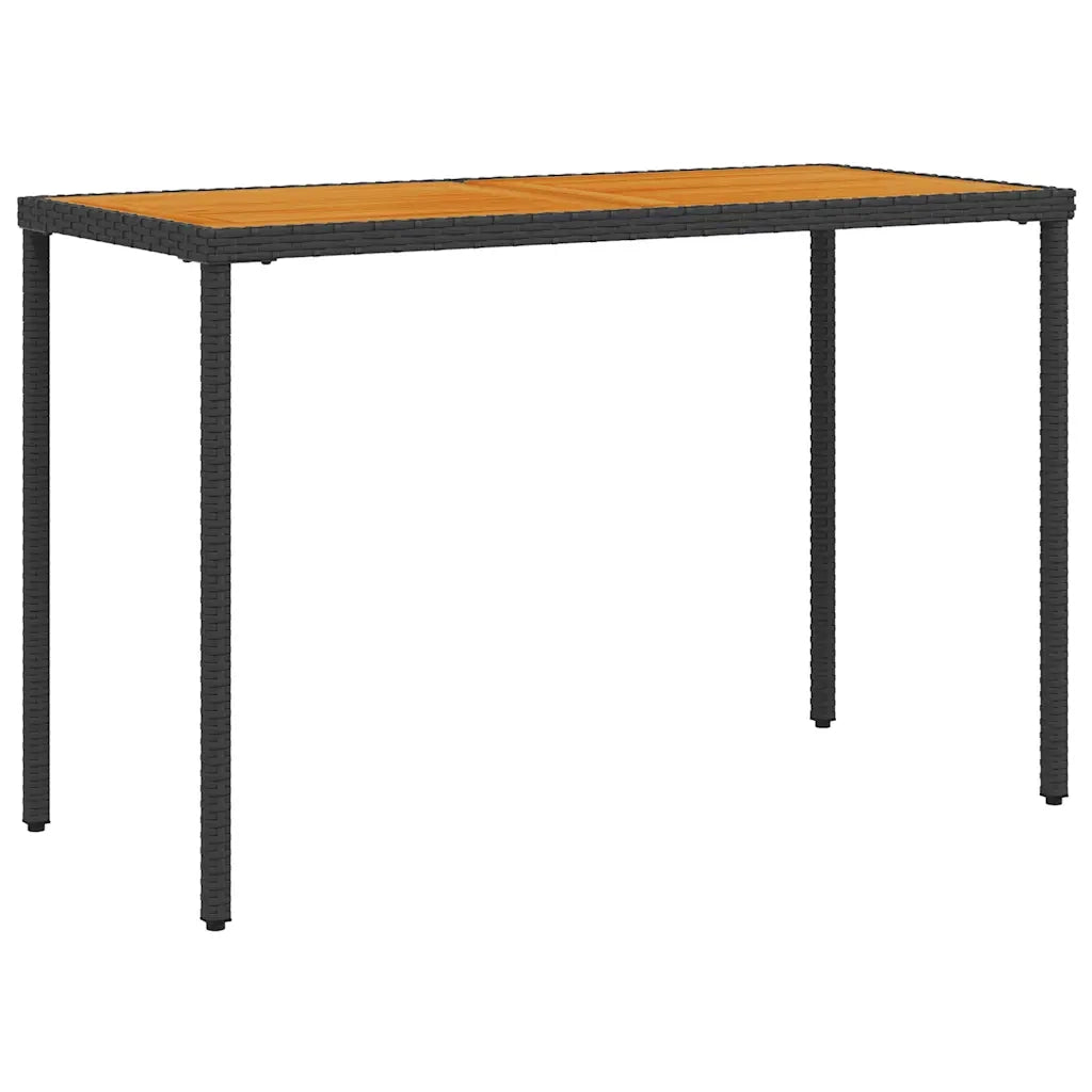 Set da Pranzo da Giardino 5 pz | Set Salotto da Giardino Nero con Cuscini in Polyrattan