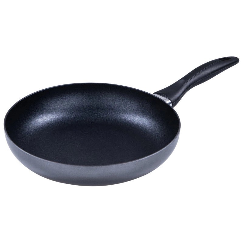 Set di 6 Padelle Alluminio Stampato Cm20 Medua Grigio Fondo Induzione Manico Bakelite
