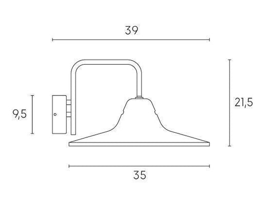 Applique in Basso da Esterno E27 in Metallo Sovil Bianco