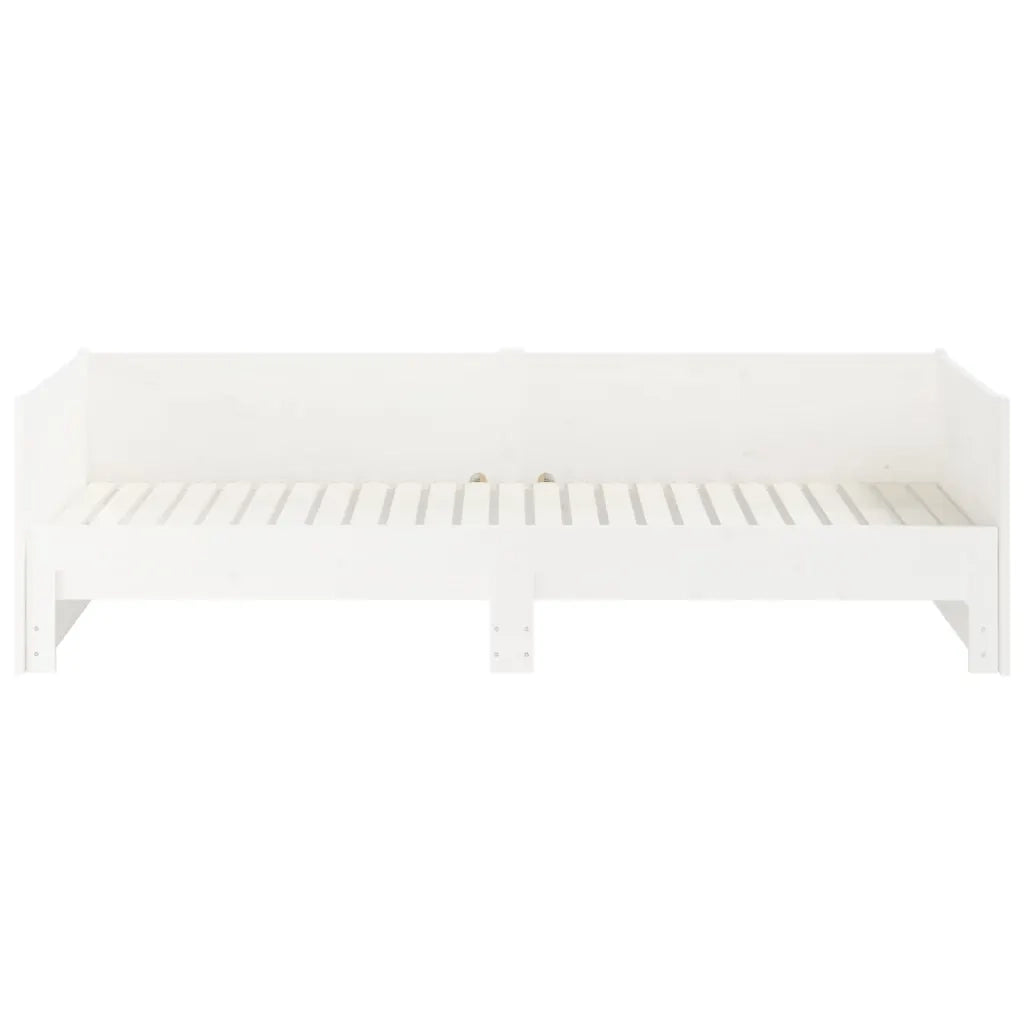 Dormeuse Estraibile Bianca Legno Massello di Pino 2x(90x190) cm cod mxl 58479