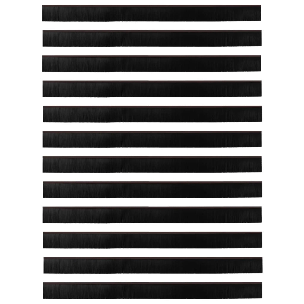 Spazzole per porte autoadesive 12 pcs Marrone 100 cm