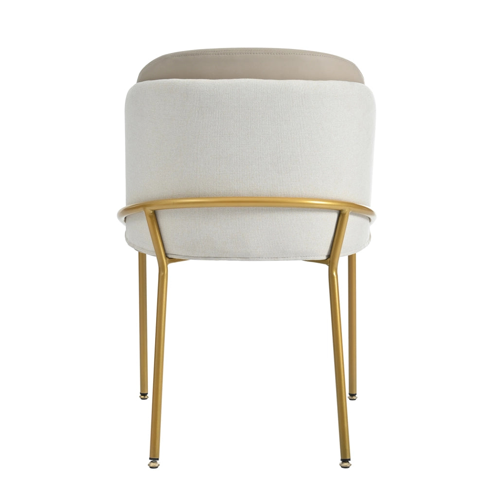 2 St Moderner Stuhl mit Schrägstuhlbein und Verstellbare Füße - Beige