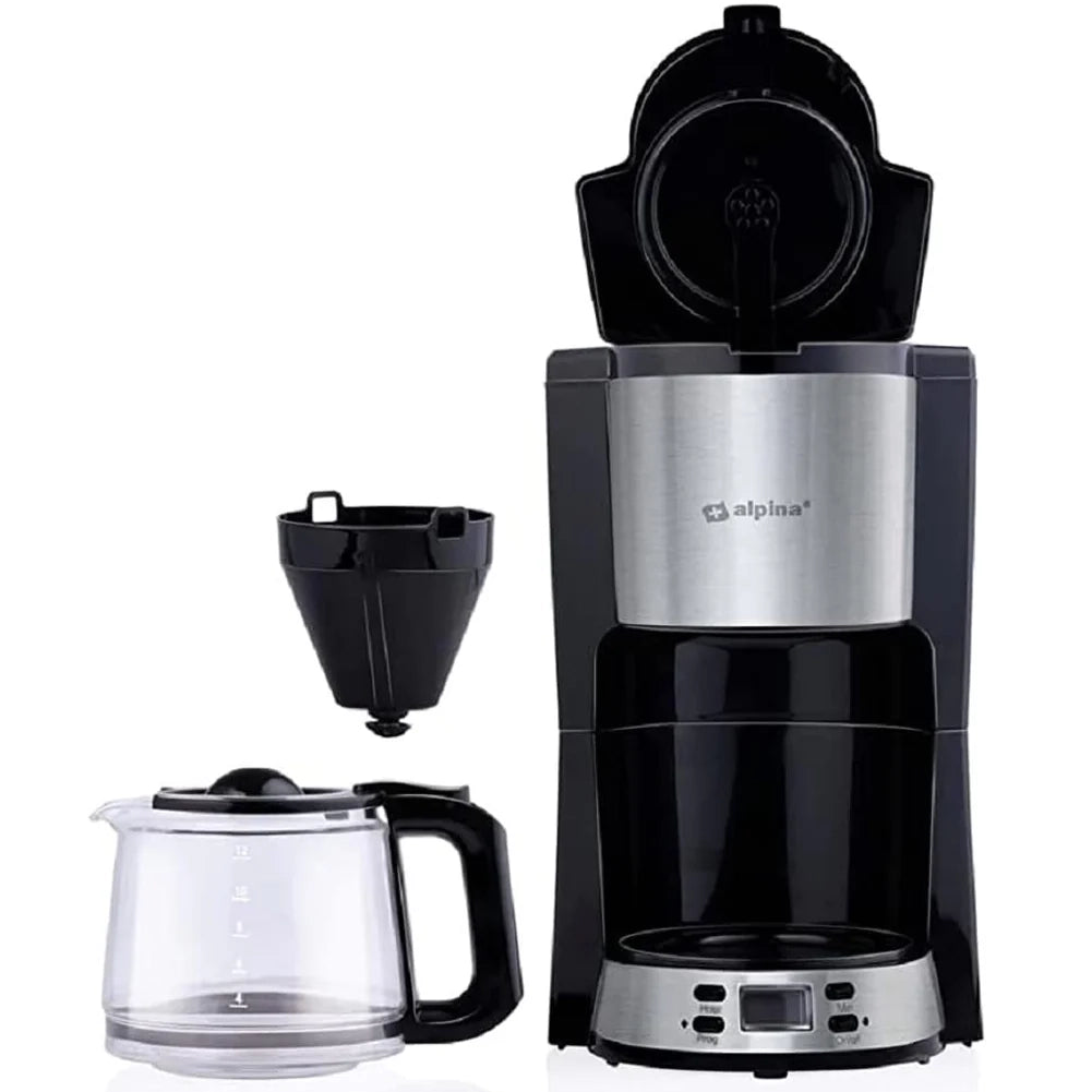 Macchina da Caffè con Filtro Caffettiera 1000W Caraffa 1,5 litri 12 Tazzine