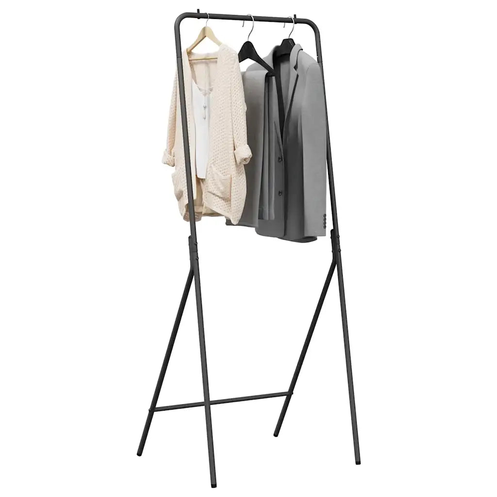vidaXL Stendibiancheria Nero 60 x 53 x 155 cm Acciaio