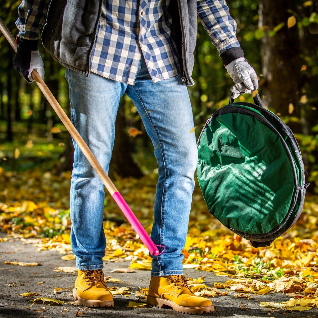 KADAX Sacchetto per foglie, rifiuti da giardino, pieghevole, resistente, con maniglie, 120 L