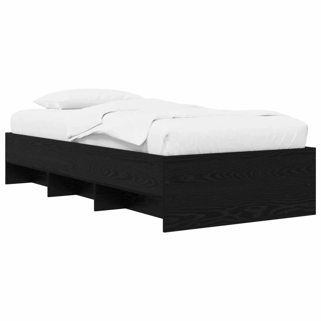 Struttura del letto con lo scaffale Rovere Nero 80 x 200 cm 3429675