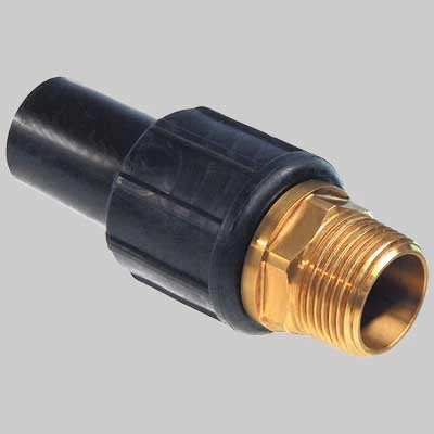 Giunto di transizione Ottone PE filettato Maschio  3/4 x 25     UNIDELTA