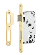 Cassa serratura per cilindro europeo, asse 40 mm, frontale ottonato – THIRARD