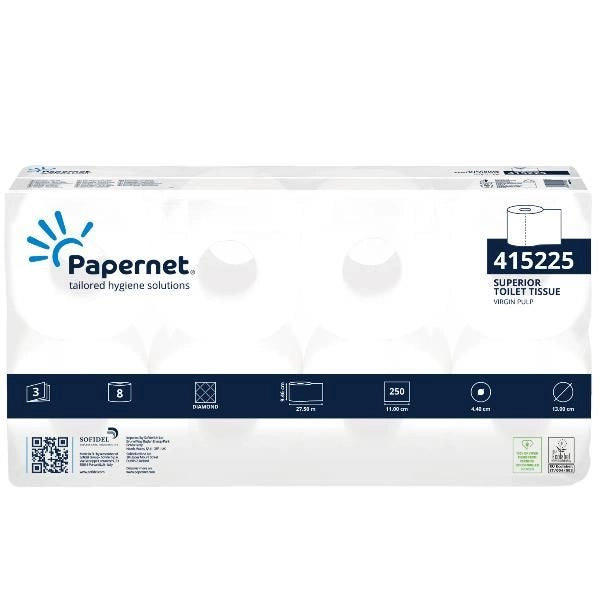 Cf9 igienicasup 3v 250 str 8 rotoli - 415225