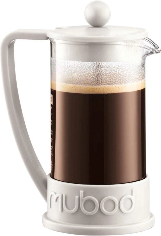 Caffettiera a pressione francesa da 3 tazze - smalto bianco rotto - 035 l - 12 oz - per una deliziosa preparazione di caffè