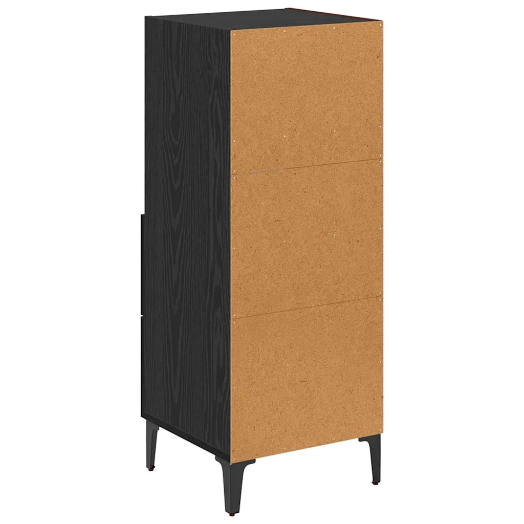 Credenza-Buffet-Armadio da cucina Rovere nero 34 x 34.5 x 90 cm Legno multistrato 299432