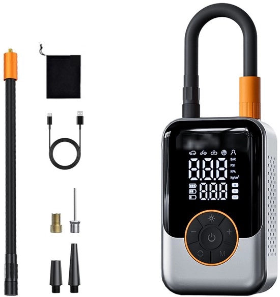 Pompa di bicicletta portatile - Sonda di pressione intelligente con manometro digitale