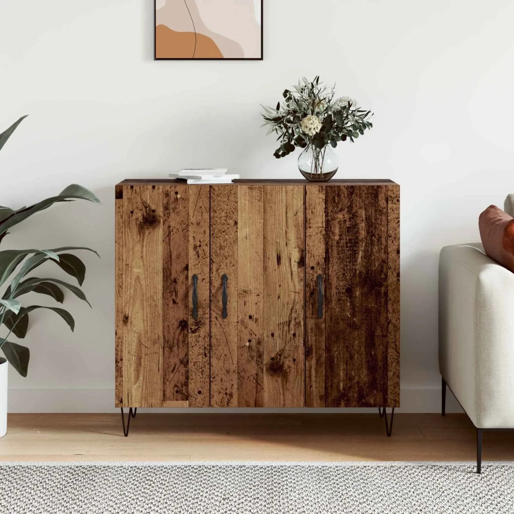 Credenza | Madia | Buffet da pranzo | Armadio da pranzo Legno vecchio 90 x 32,5 x 80 cm Legno multistrato