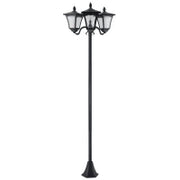 Lampada da Giardino Solare 3 LED Lampada da Terra Esterno Classico IP44, 51.5x47x182.5cm