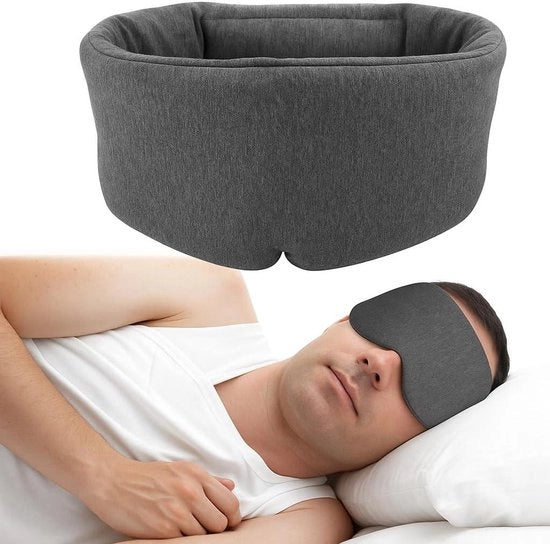 Blocco Luci Slaapmaschera di Cotone | Adattabile e Comoda | Ideale per Uomini e Donne | Perfetta per Viaggi e Sonno di Qualità in Aereo