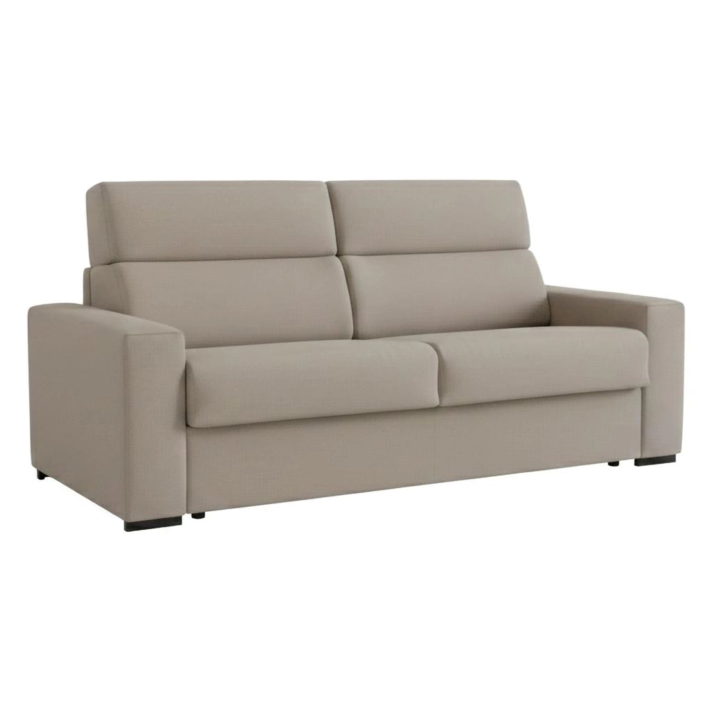 Ozegna, Divano Fisso 3 Posti Sfoderabile Made in Italy, 220x95 cm Grigio Tortora