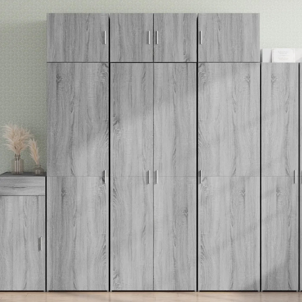 Credenza Grigio Sonoma 70x42,5x185 cm in Legno Ingegnerizzato