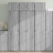 Credenza Grigio Sonoma 70x42,5x185 cm in Legno Ingegnerizzato